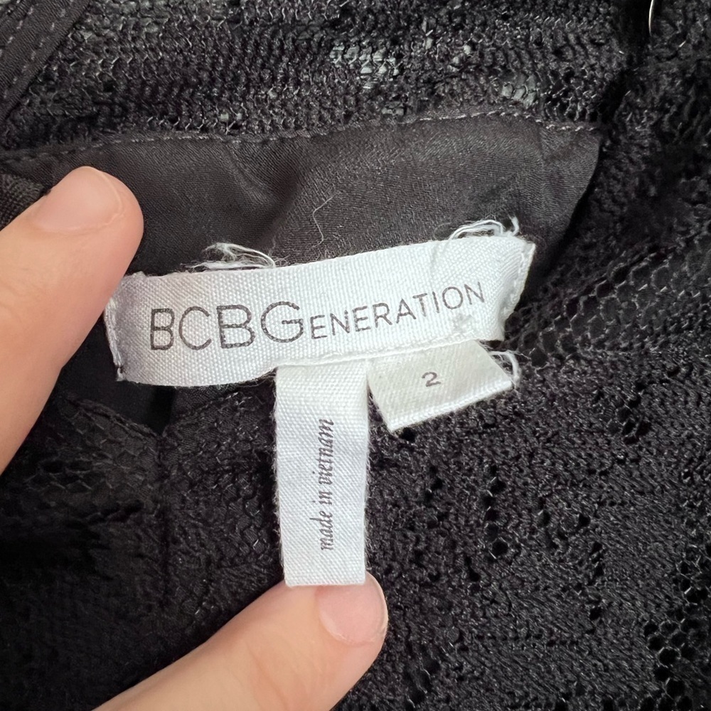 BCBGENERATION Black Lace Romper size 2 - Picture 3 of 8